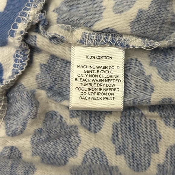 LOFT Tile Print Top in Blue - Picture 6 of 6